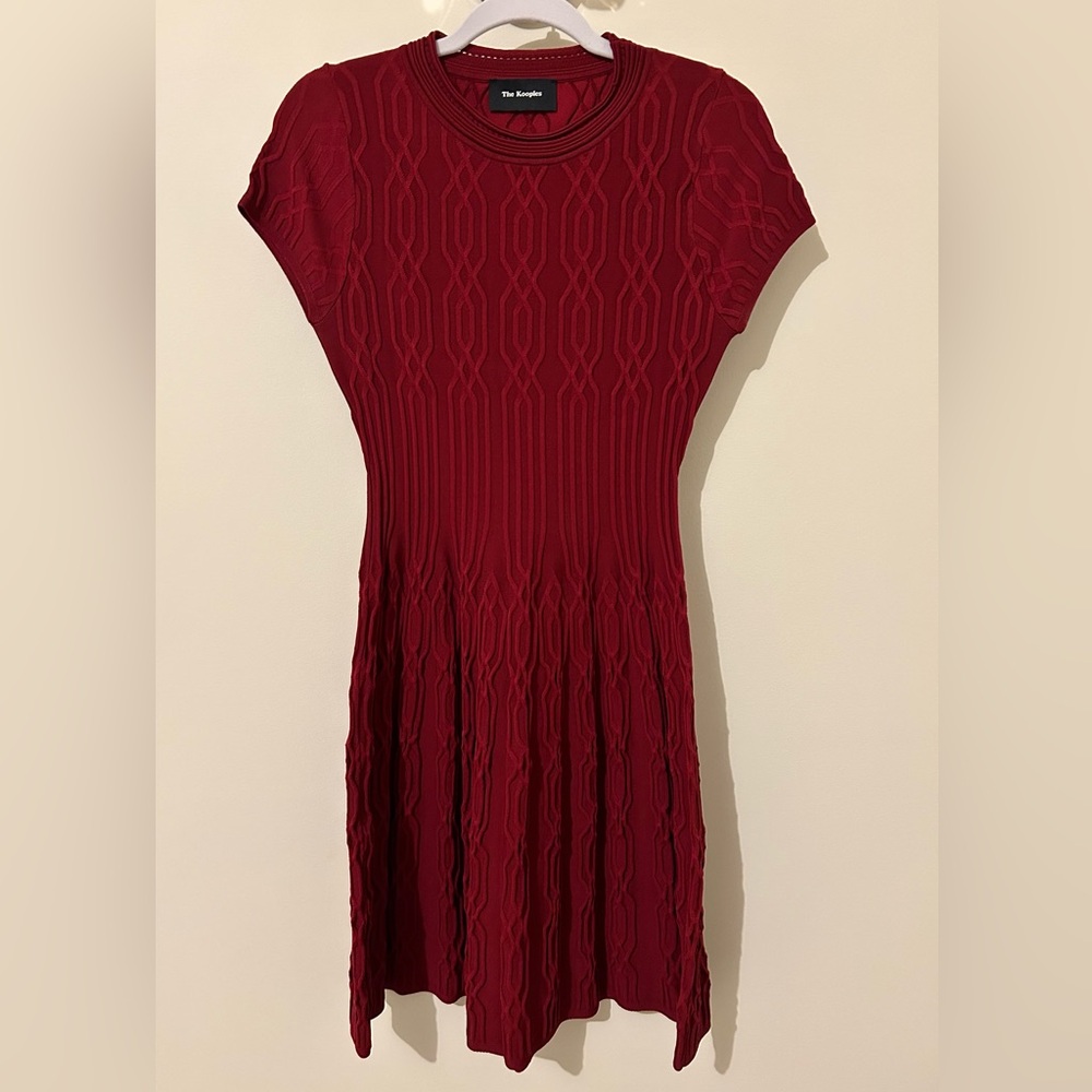 The Kooples Maroon Knit Dress